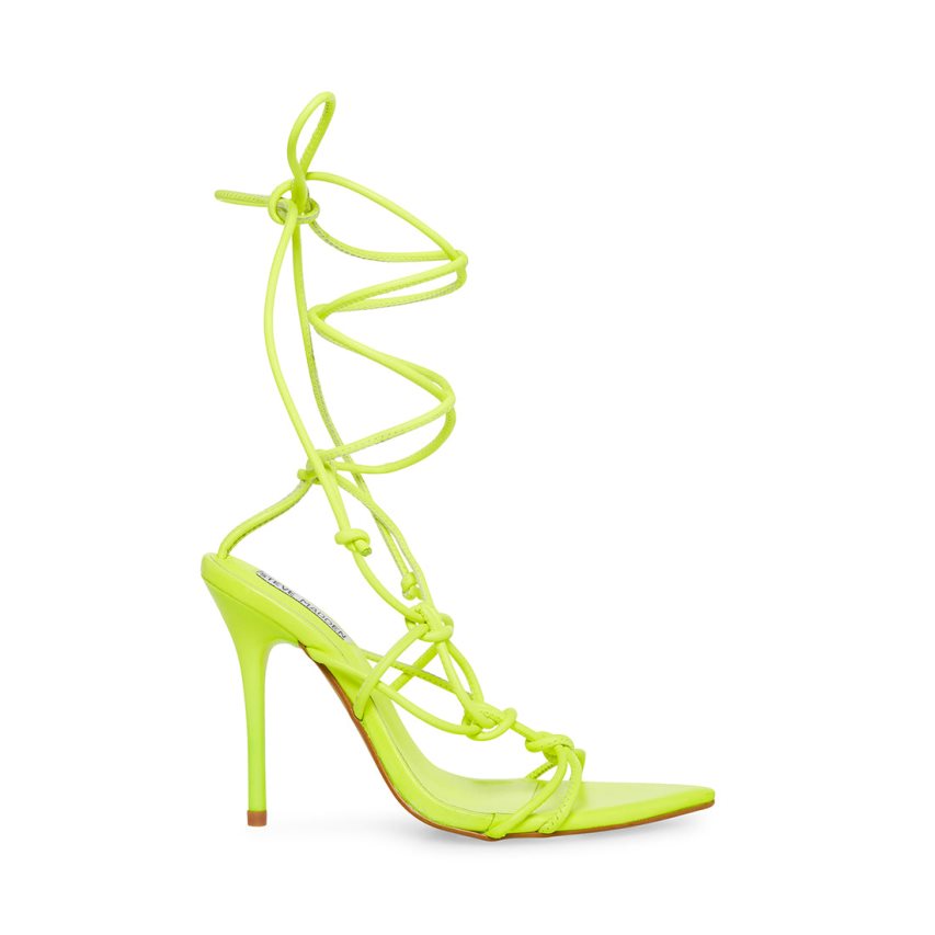 Sandalias Tacones Steve Madden Buffy Neon Mujer Verde | ES QU2893